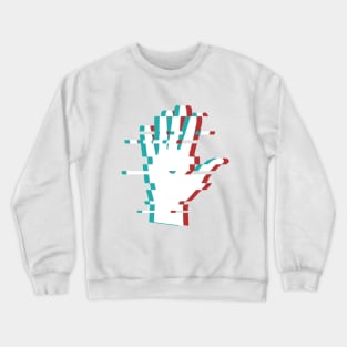 Abstract Minimalist 3D Hand Crewneck Sweatshirt